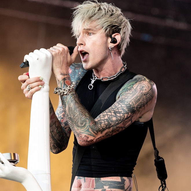 Machine Gun Kelly Debuts New Look After Covering Tattoos in Black Ink
